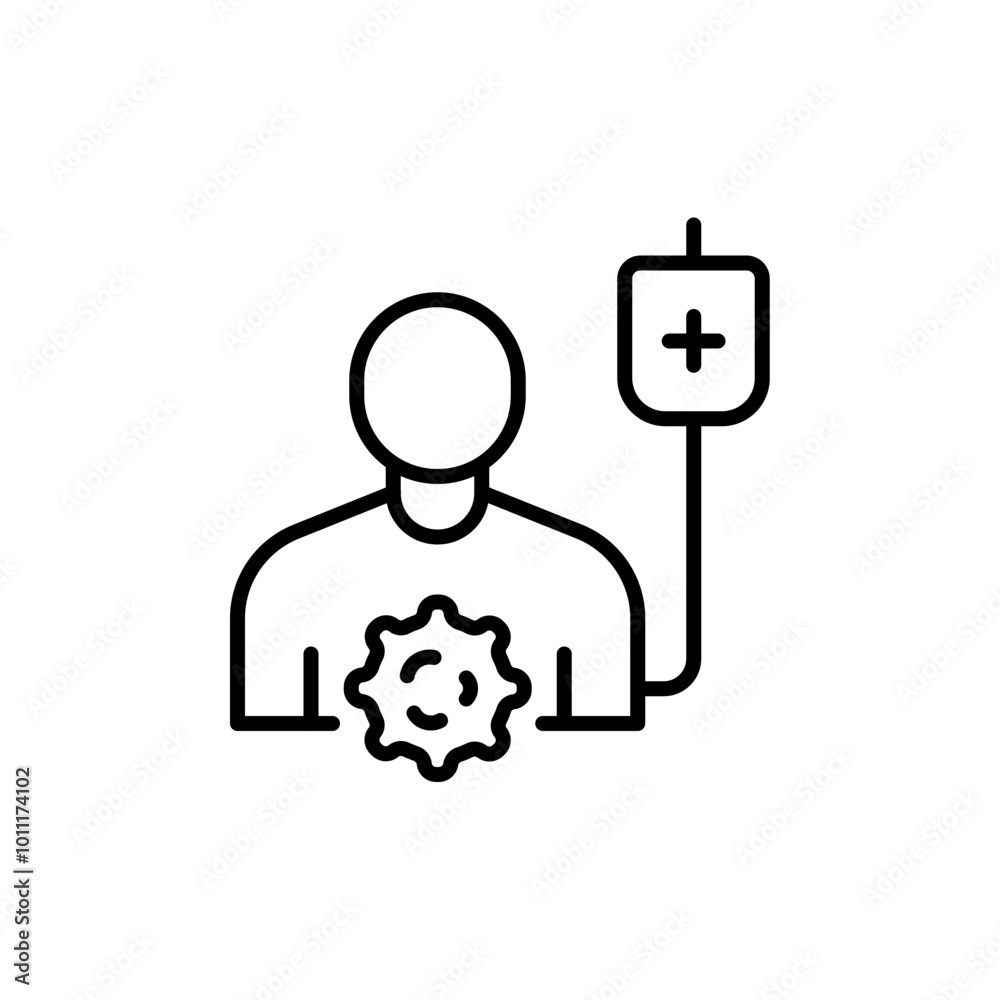 Chemotherapy outline icons, minimalist vector illustration ,simple transparent graphic element .Isolated on white background Chemotherapy outline icons, minimalist vector illustration ,simple transparent graphic element .Isolated on white background