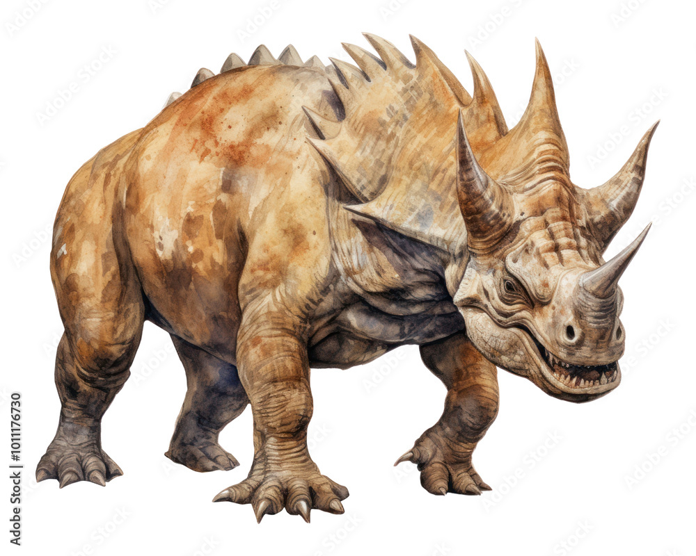 Fototapeta premium PNG Dinosaur animal mammal rhinoceros.