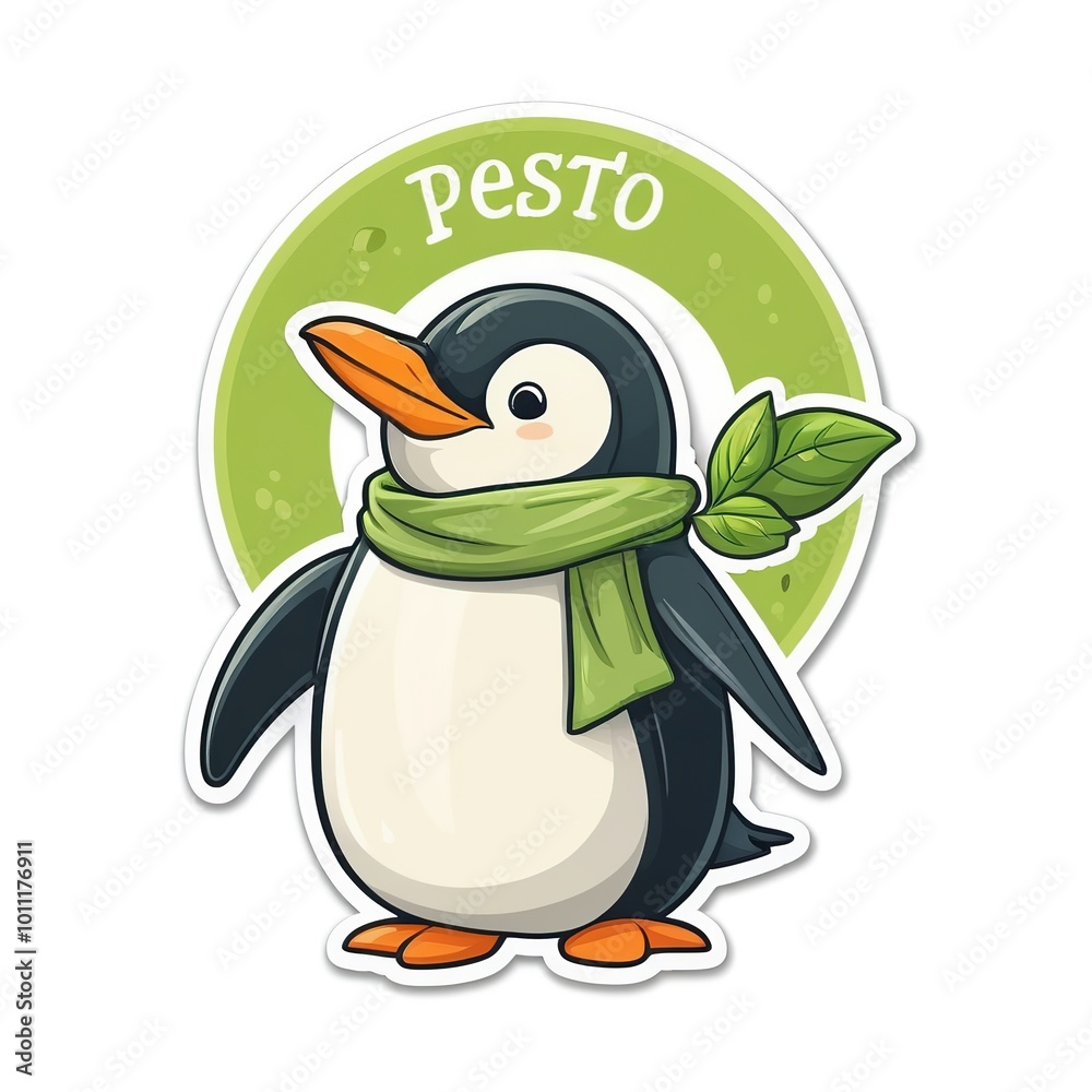 Obraz premium Penguin in the Emerald Light