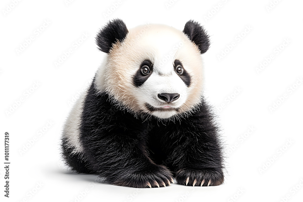 Cute panda isolated on white background Cute panda isolated on white background