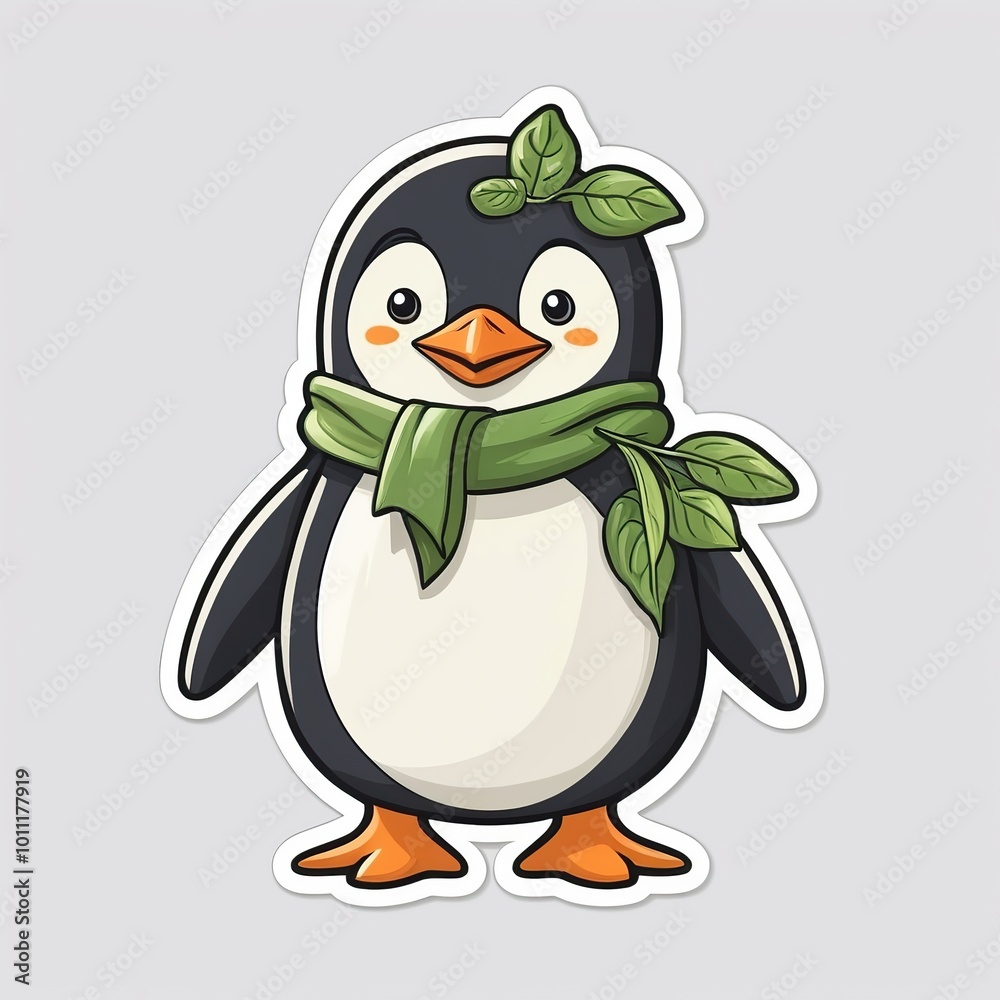 Fototapeta premium Green Penguin, Fresh Vibes