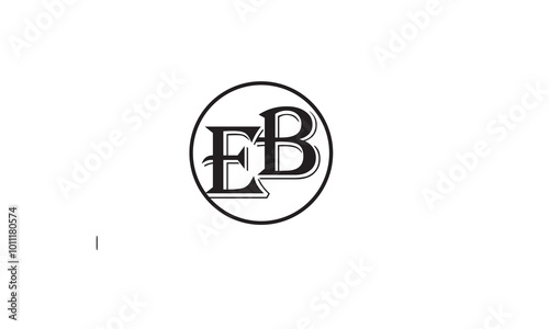 EB, BE, B, E Abstract Letters Logo Monogram	