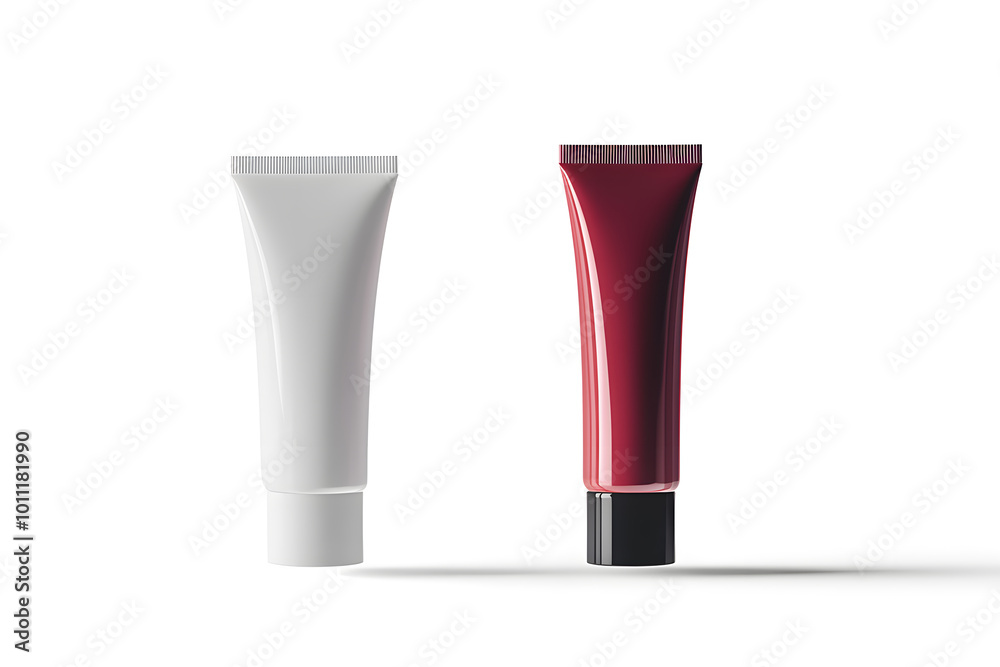 Tubes for cosmetic packaging mock up isolated on white background Tubes for cosmetic packaging mock up isolated on white background