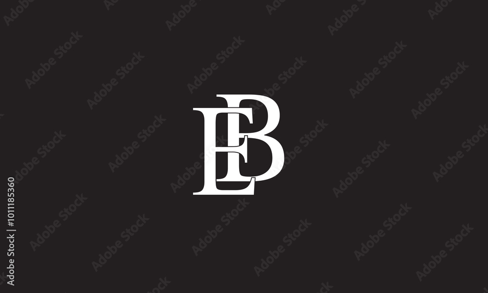 EB, BE, B, E Abstract Letters Logo Monogram EB, BE, B, E Abstract Letters Logo Monogram