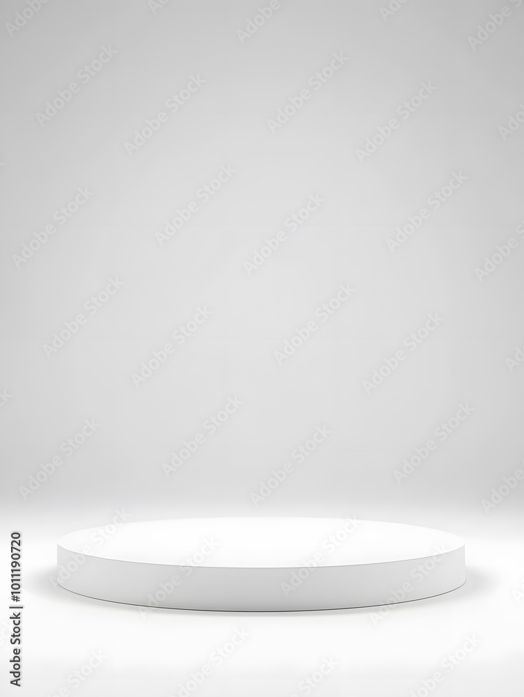 3d simple white round podium isolated on white background. Stage for product presentation mock up. 3d simple white round podium isolated on white background. Stage for product presentation mock up.