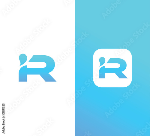 Letter iR Logo Design