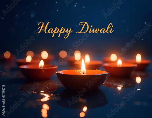 Happy Diwali Greeting Card Templates - Festive Art for Diwali Celebrations