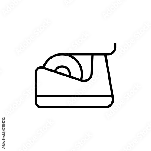 Roll tape outline icons, minimalist vector illustration ,simple transparent graphic element .Isolated on white background