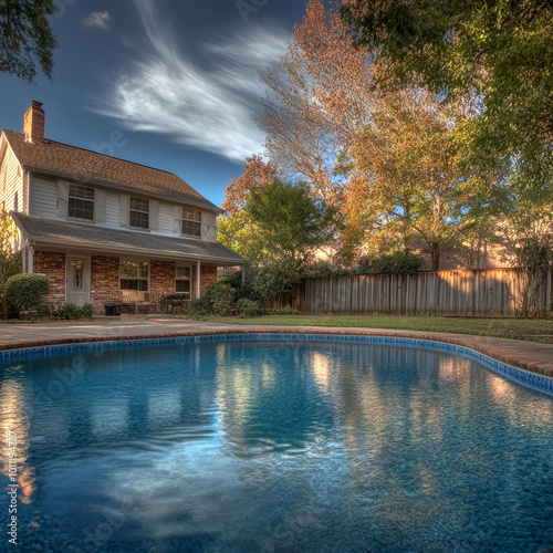 standard amaerican home in a neighborhood photo