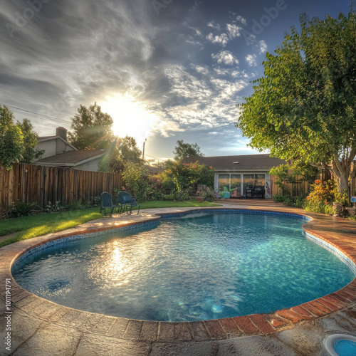 standard amaerican home in a neighborhood photo