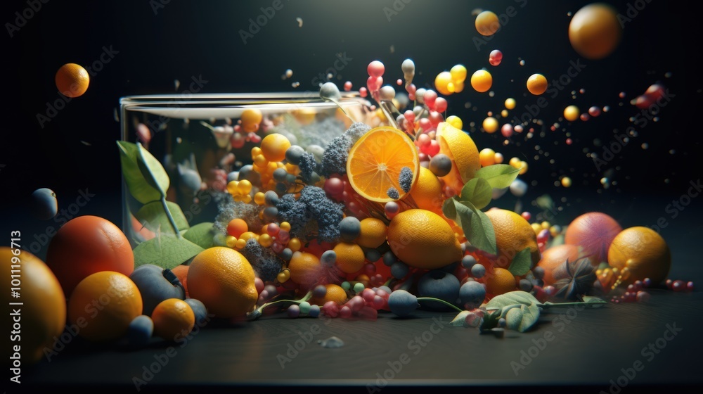 Fototapeta premium Fruit Explosion