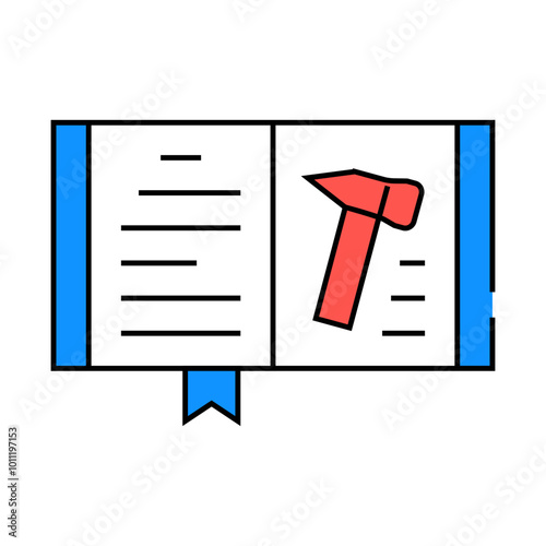 law book line icon vector. law book sign. isolated symbol illustration