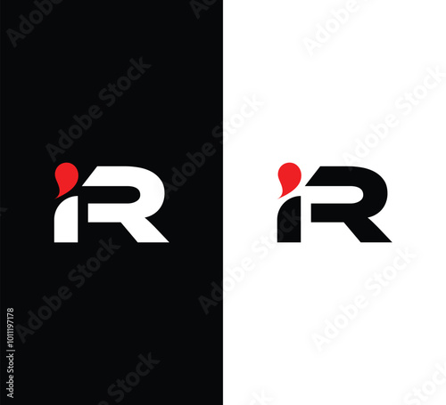 Letter iR Logo Design