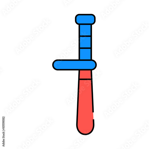 police baton line icon vector. police baton sign. isolated symbol illustration