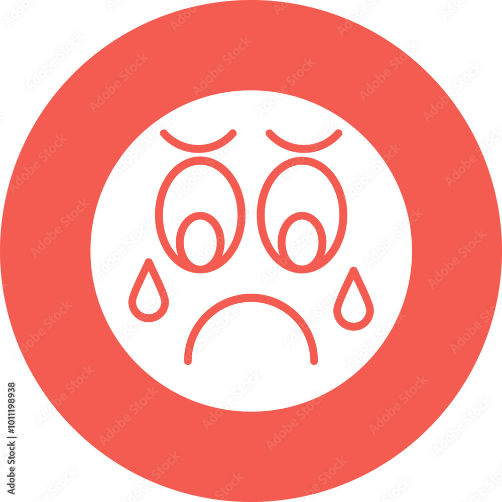 Obraz premium Sad Vector Icon Design