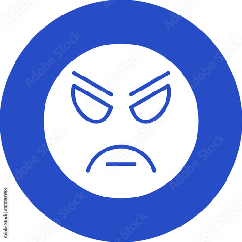 Angry Vector Icon Design