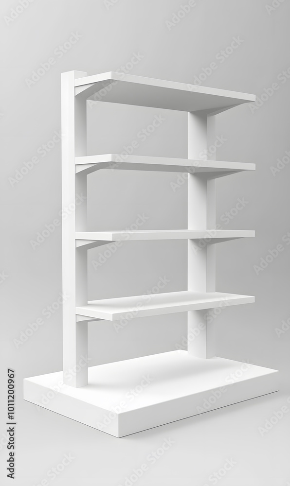 3d White Empty Product Display For Supermarket With Shelves mock up Isolated on white background. Retail shelf, ,display mockup. 3d White Empty Product Display For Supermarket With Shelves mock up Isolated on white background. Retail shelf, ,display mockup.