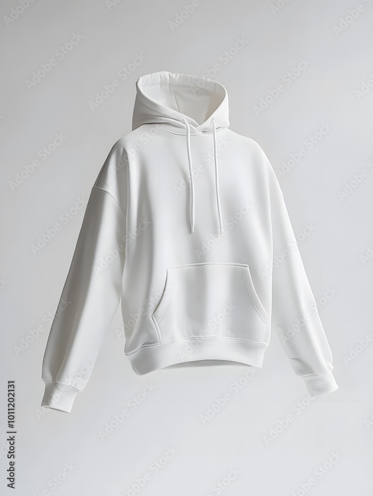 A white hoodie sweatshirt mock up, isolated on white background
