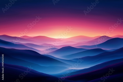 Serene Sunset Over Mountain Shadows