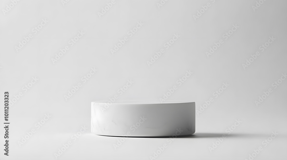 3d simple white round podium isolated on white background. Stage for product presentation mock up. 3d simple white round podium isolated on white background. Stage for product presentation mock up.