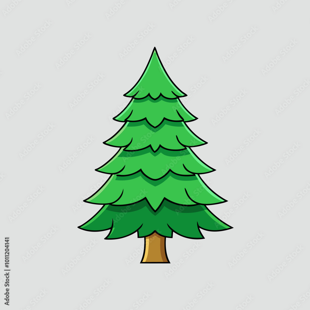 Obraz premium vector illustration of spruce