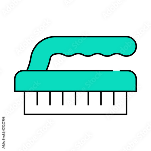 brush sponge line icon vector. brush sponge sign. isolated symbol illustration