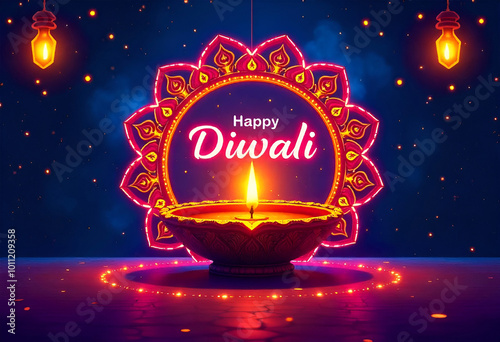 Happy Diwali Greeting Card Templates - Festive Art for Diwali Celebrations