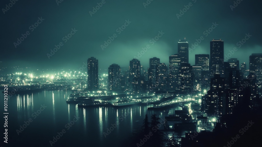 Fototapeta premium Seattle skyline slice