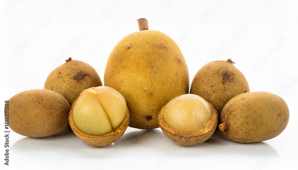 Duku on white background. Duku Fruit Isolated. Duku on white background. Duku Fruit Isolated.