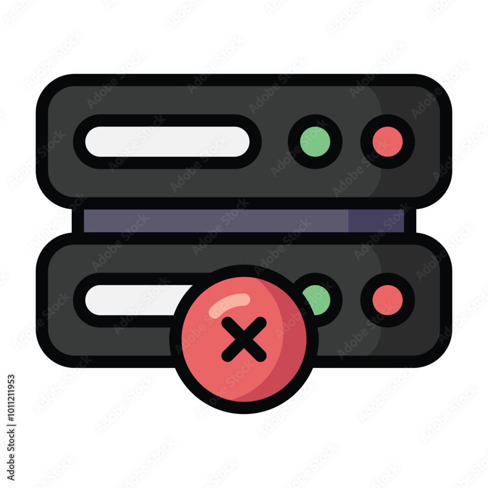 Simple Server Down colorful icon. The icon can be used for websites, print templates, presentation templates, illustrations, etc Simple Server Down colorful icon. The icon can be used for websites, print templates, presentation templates, illustrations, etc