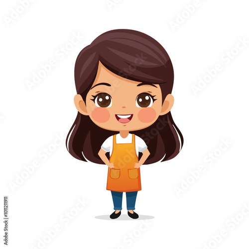 Barber Cute Worker Work Job Profession Professional Occupation Cartoon Character
