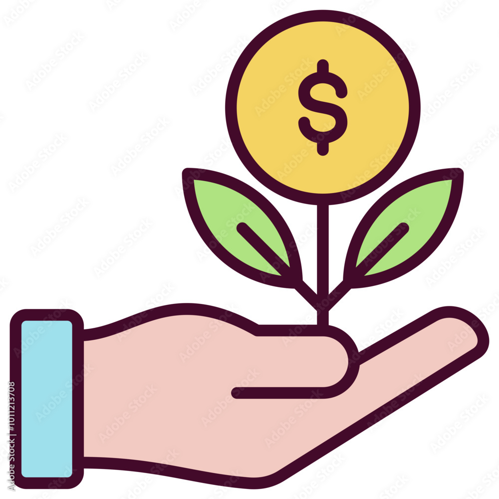 Investment Icon Outline Color Icon Investment Icon Outline Color Icon