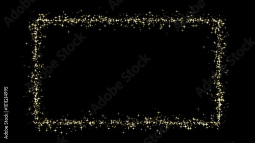 Rectangle particle effect animation 4k for border