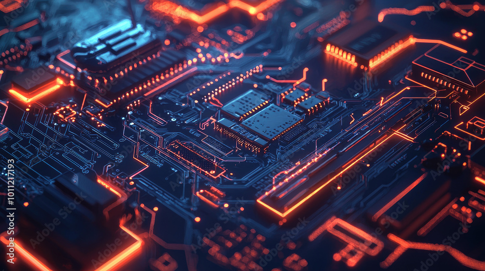 Technology doodles background