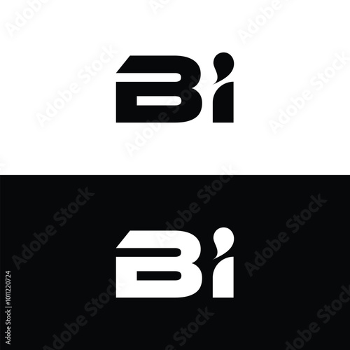 Bi letter logo design