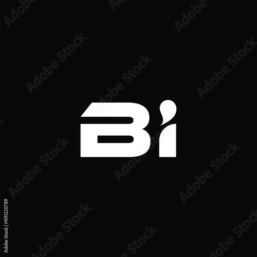 Bi letter logo design