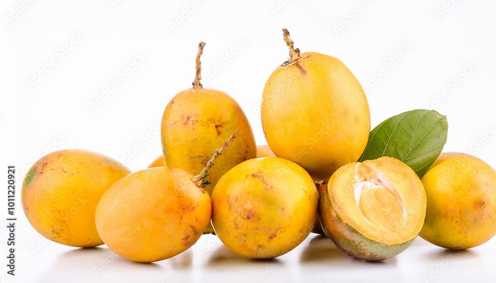 Lucuma on white background. Lucuma Fruit Isolated. Lucuma on white background. Lucuma Fruit Isolated.
