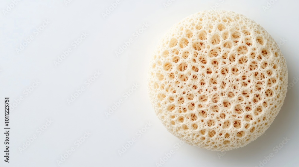 Natural Exfoliating Sponge on White Background. Natural Exfoliating Sponge on White Background.