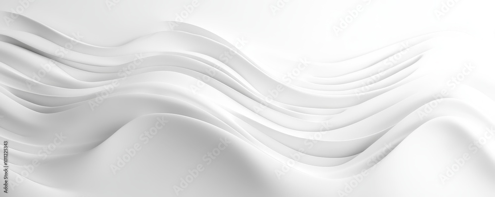 Abstract White Wavy Lines - 3D Render, abstract , 3d , background Abstract White Wavy Lines - 3D Render, abstract , 3d , background