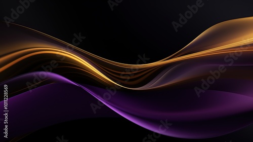 Abstract Purple and Gold Wavy Texture Background