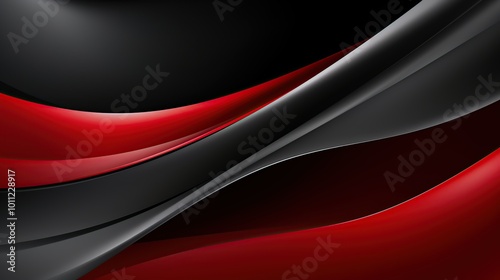 Abstract Red and Black Wavy Background