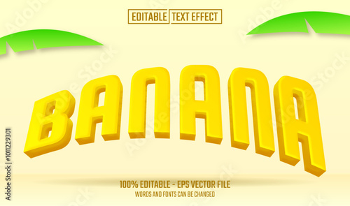 banana editable text effect