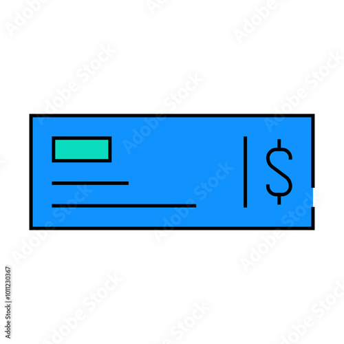 payment check line icon vector. payment check sign. isolated symbol illustration