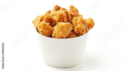 Crispy Chicken Nuggets in a White Bowl