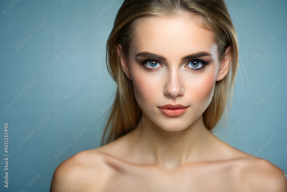Beauty close up portrait of young woman with a healthy glowing skin. Skincare and cosmetics concept. Beauty close up portrait of young woman with a healthy glowing skin. Skincare and cosmetics concept.