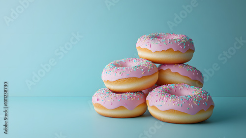 delicious donut with sprinkles