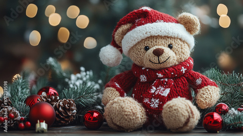 christmas teddy bear