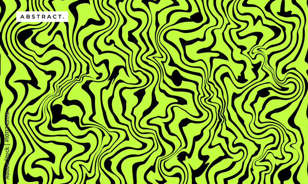 Abstract swirl background. Green and black fluid lines backdrop. Surrealism ripple cover design. Suitable for poster, banner, cover, presentation, or social media. Abstract swirl background. Green and black fluid lines backdrop. Surrealism ripple cover design. Suitable for poster, banner, cover, presentation, or social media.