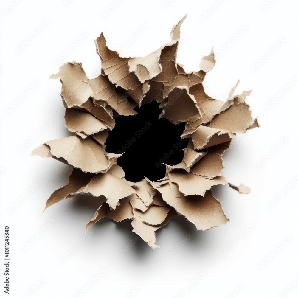 Torn paper on white background Torn paper on white background