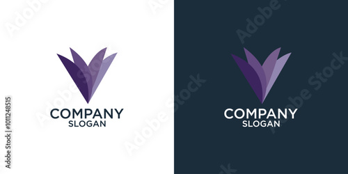 letter v abstract monogram logo design vector